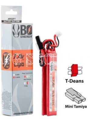 Airsoft bateria B.O. Lipo 7.4V 1000 mAh 25C 2 Sticks 2S Airsoft bateria B.O. Lipo 7.4V 1000 mAh 25C 2 Sticks 2S