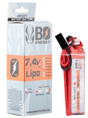Airsoft bateria B.O. Lipo 7.4V 1500 mAh 25C 2 Sticks 2S Airsoft bateria B.O. Lipo 7.4V 1500 mAh 25C 2 Sticks 2S