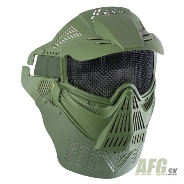 Airsoft maska Wosport so sieťkou a chráničom krku Airsoft maska Wosport so sieťkou a chráničom krku