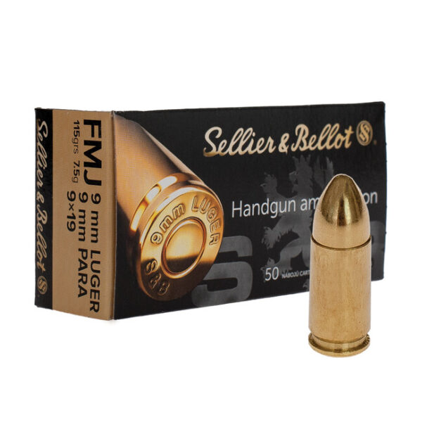 Guľový náboj Sellier & Bellot 9 Luger FMJ Guľový náboj Sellier & Bellot 9 Luger FMJ