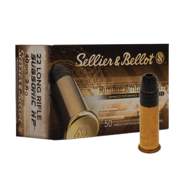 Náboj guľový Sellier & Bellot .22 LR Subsonic HP 2.56 g / 50 ks Náboj guľový Sellier & Bellot .22 LR Subsonic HP 2.56 g / 50 ks