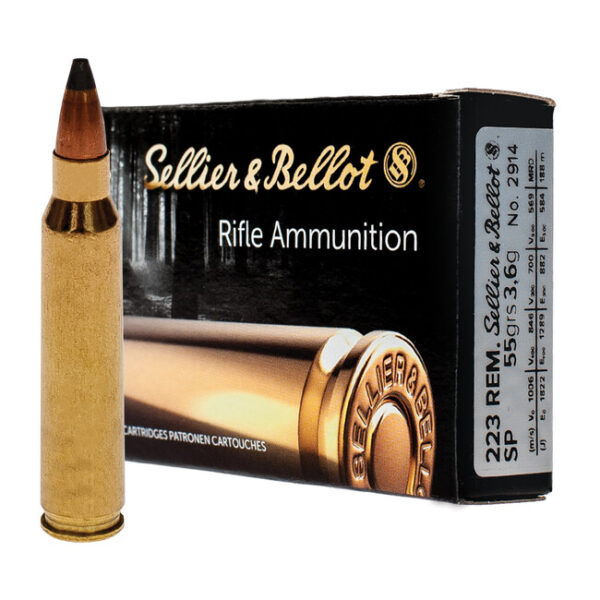 Náboj guľový Sellier & Bellot .223 Rem. SP 2914 3.6 g / 20 ks Náboj guľový Sellier & Bellot .223 Rem. SP 2914 3.6 g / 20 ks