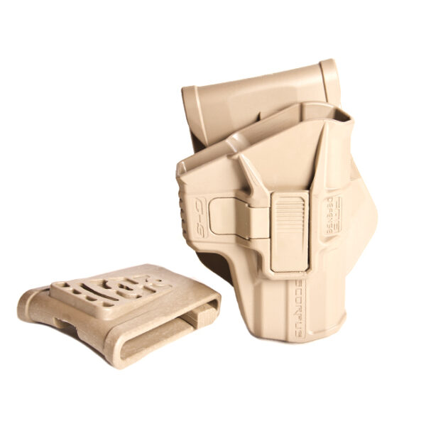 Polymérové puzdro Scorpus pre Glock 9 mm (pádlo + opasková redukcia) SC-MAKRB pieskové Polymérové puzdro Scorpus pre Glock 9 mm (pádlo + opasková redukcia) SC-MAKRB pieskové